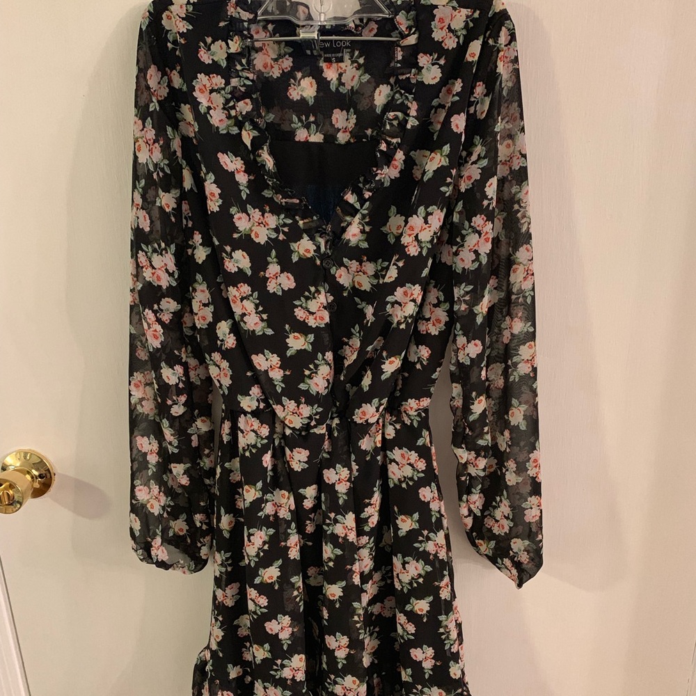 Black floral dress